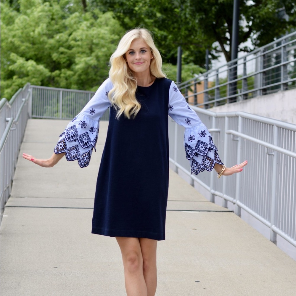 Loft Dress with Embroidered Sleeves - Picture 3 of 6